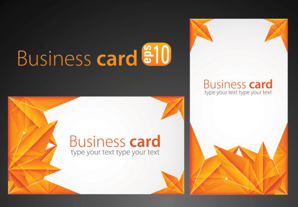 Leaves Business card vector 01