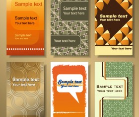 Set of Abstract Business card vector background 01