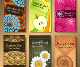 Set of Abstract Business card vector background 02