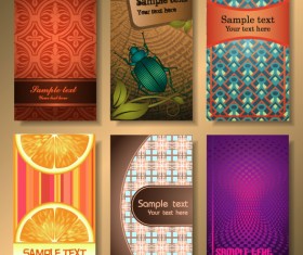 Set of Abstract Business card vector background 03