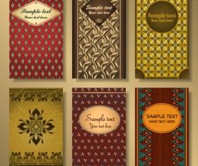 Set of Abstract Business card vector background 04