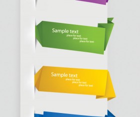 Exquisite Origami Labels vector 01