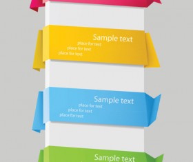 Exquisite Origami Labels vector 02