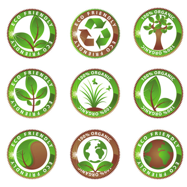 green environmental protection vector icon 02