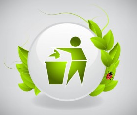 green environmental protection vector icon 05
