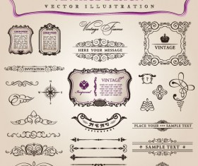 vintage Classic Borders vector 06