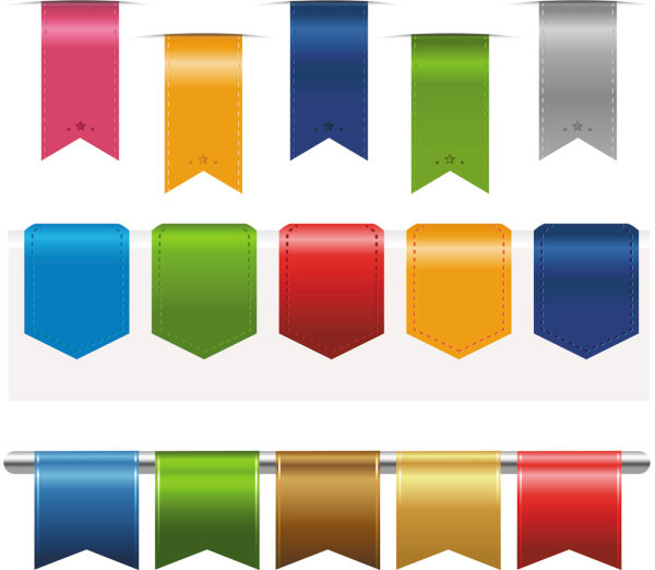 Colorful Label Stickers free vector 02