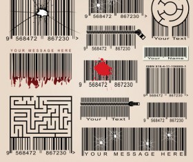 Barcode design Elements vector set 02