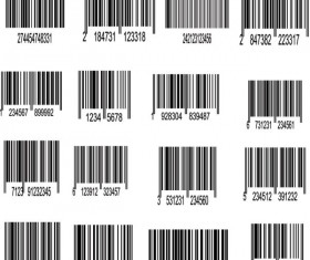Barcode design Elements vector set 03