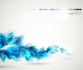 Blue color Lily Flower background Vector 01