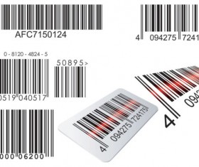 Barcode design Elements vector set 07