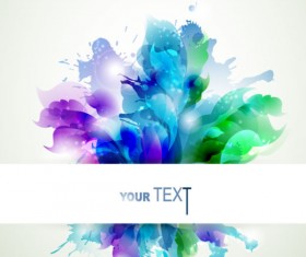 Blue color Lily Flower background Vector 02