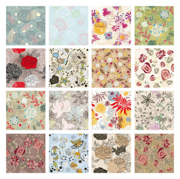 Floral Pattern vector Collection 02