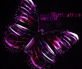 Transparent Butterfly vector Illustration 01