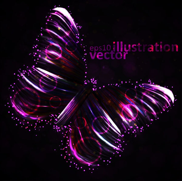 Transparent Butterfly vector Illustration 01