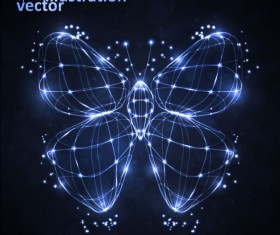 Transparent Butterfly vector Illustration 02