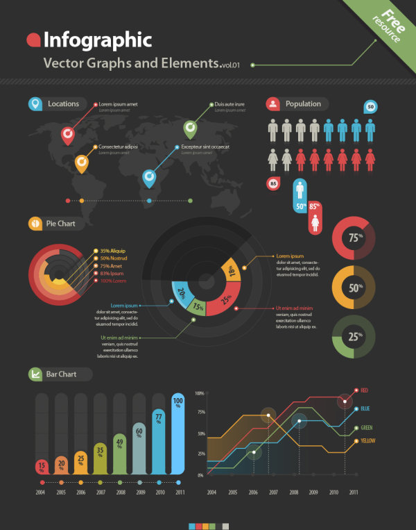 Business Info graphic Elements vector