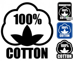 Guaranteed 100% cotton vector Label 01