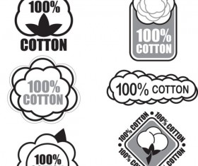 Guaranteed 100% cotton vector Label 03