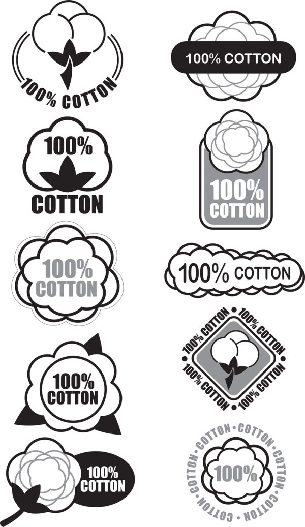 Guaranteed 100% cotton vector Label 03