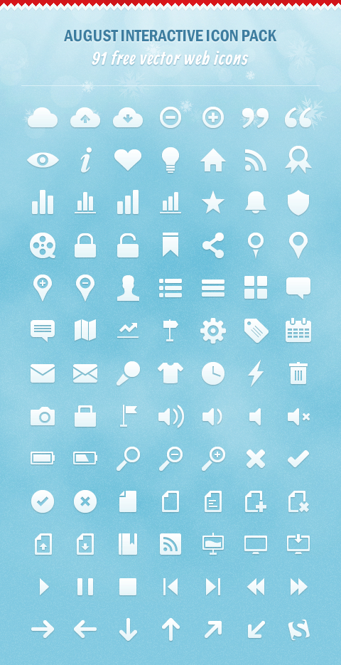 Set of website user interface icons