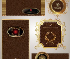 Leather label free vector 01