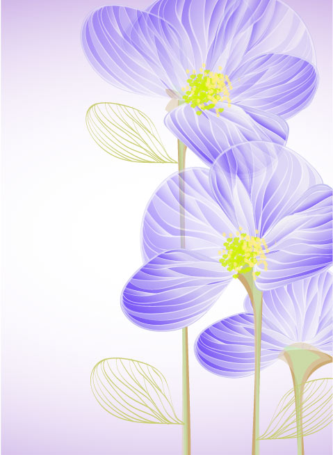 Bright with Flowers free vector 01