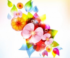 Halation color Floral free Vector Graphic