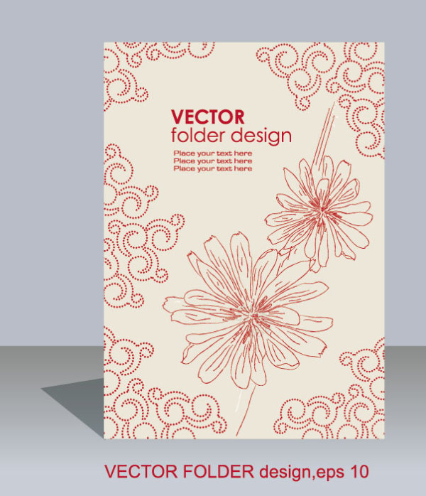 folder design vector Floral background 01