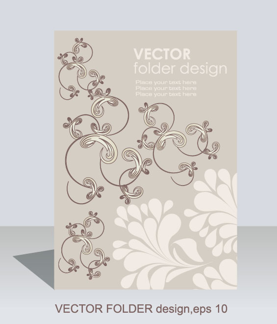 folder design vector Floral background 03