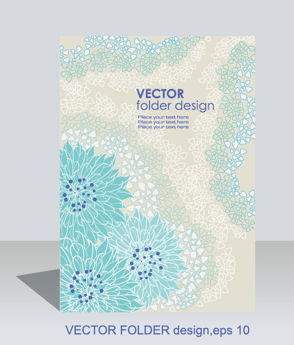 folder design vector Floral background 04