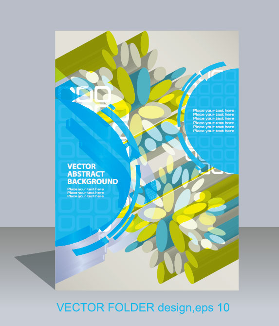 Abstract folder design vector background 01