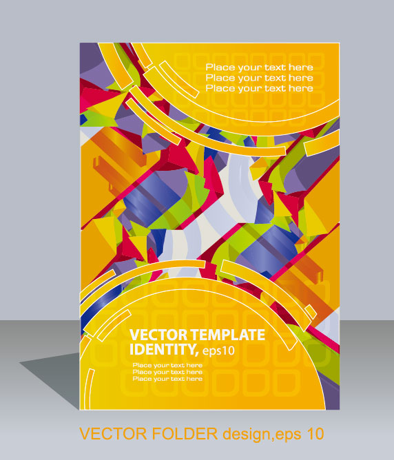 Abstract folder design vector background 02