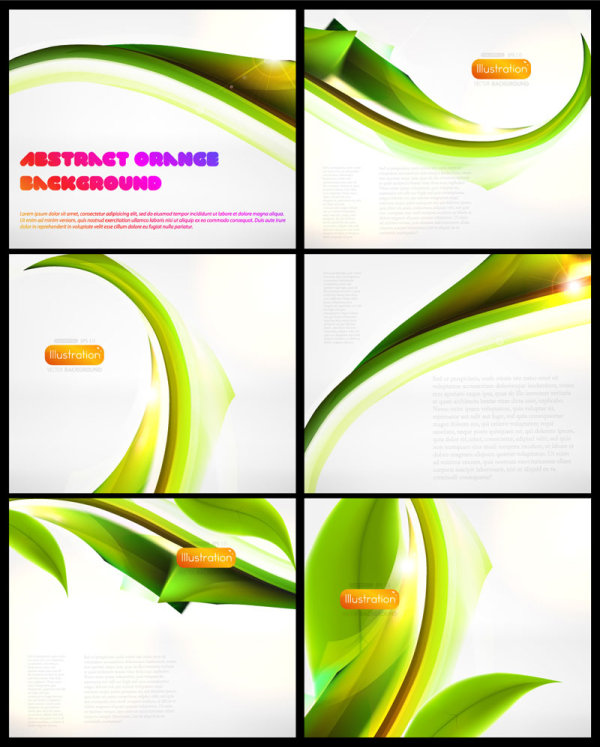 Abstract Green leaves vector background