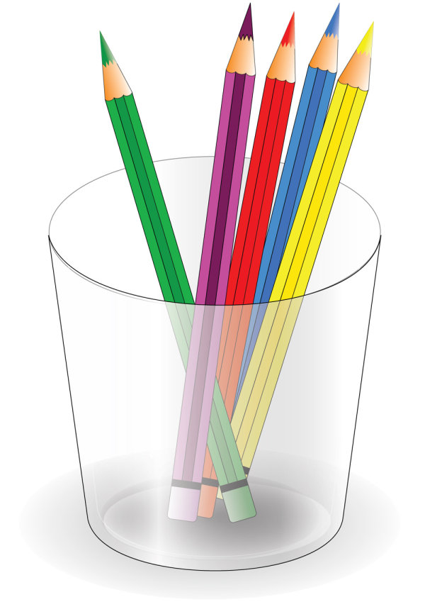 Colorful Pencil and Pencil barrel vector