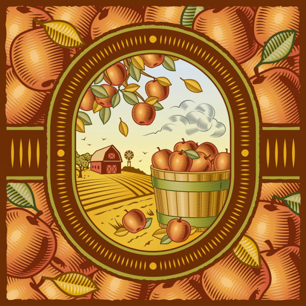 The harvest season cartoon vector 01