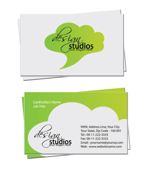 Business card template Complete Set vector 01