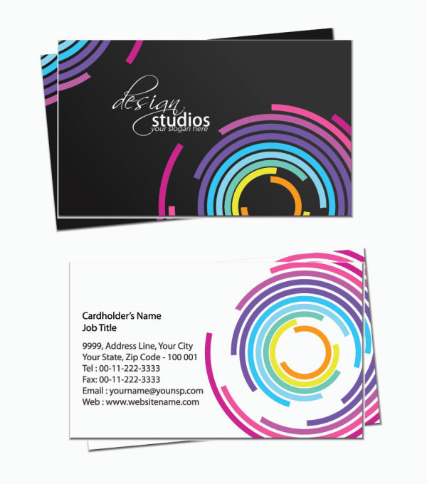Business card template Complete Set vector 05