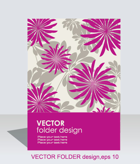 folder design vector Floral background 08