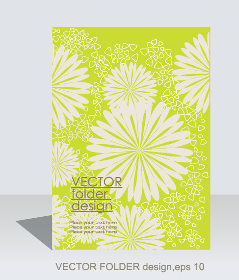 folder design vector Floral background 09