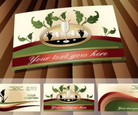 Stylish Creative cards free vector 06