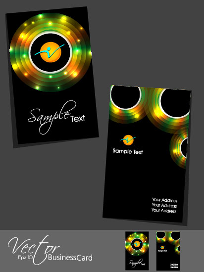Stylish Creative cards free vector 07