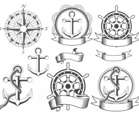 Navigation design elements vector  Labels 01