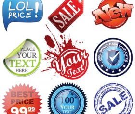 Creative Commercial Label vector