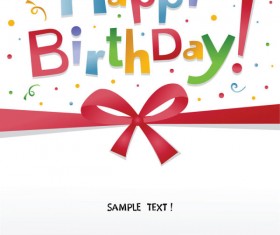 Happy Birthday design elements free vector 03