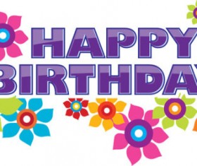Happy Birthday design elements free vector 04
