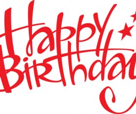 Happy Birthday design elements free vector 05
