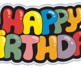 Happy Birthday design elements free vector 06