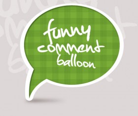 Set of funny Speech Bubbles vector 02