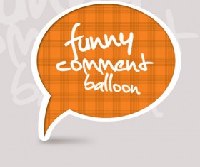 Set of funny Speech Bubbles vector 03